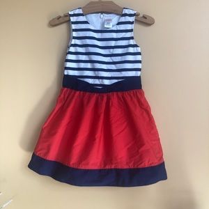 Nautical Stripped Girls Sun Dress.  Size 5